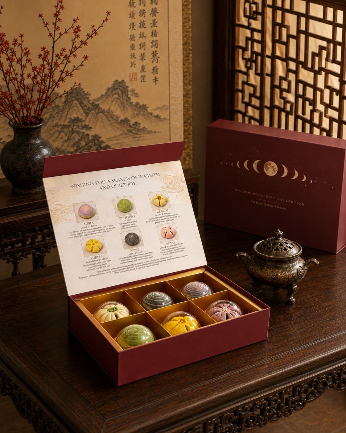 Traditional gift box styled among heritage decor, honouring craft and continuity