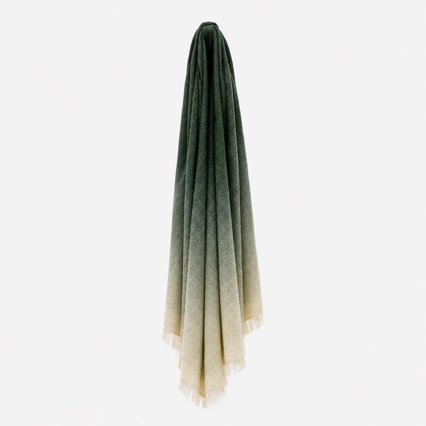 Forest Green Ombre Scarf, side view