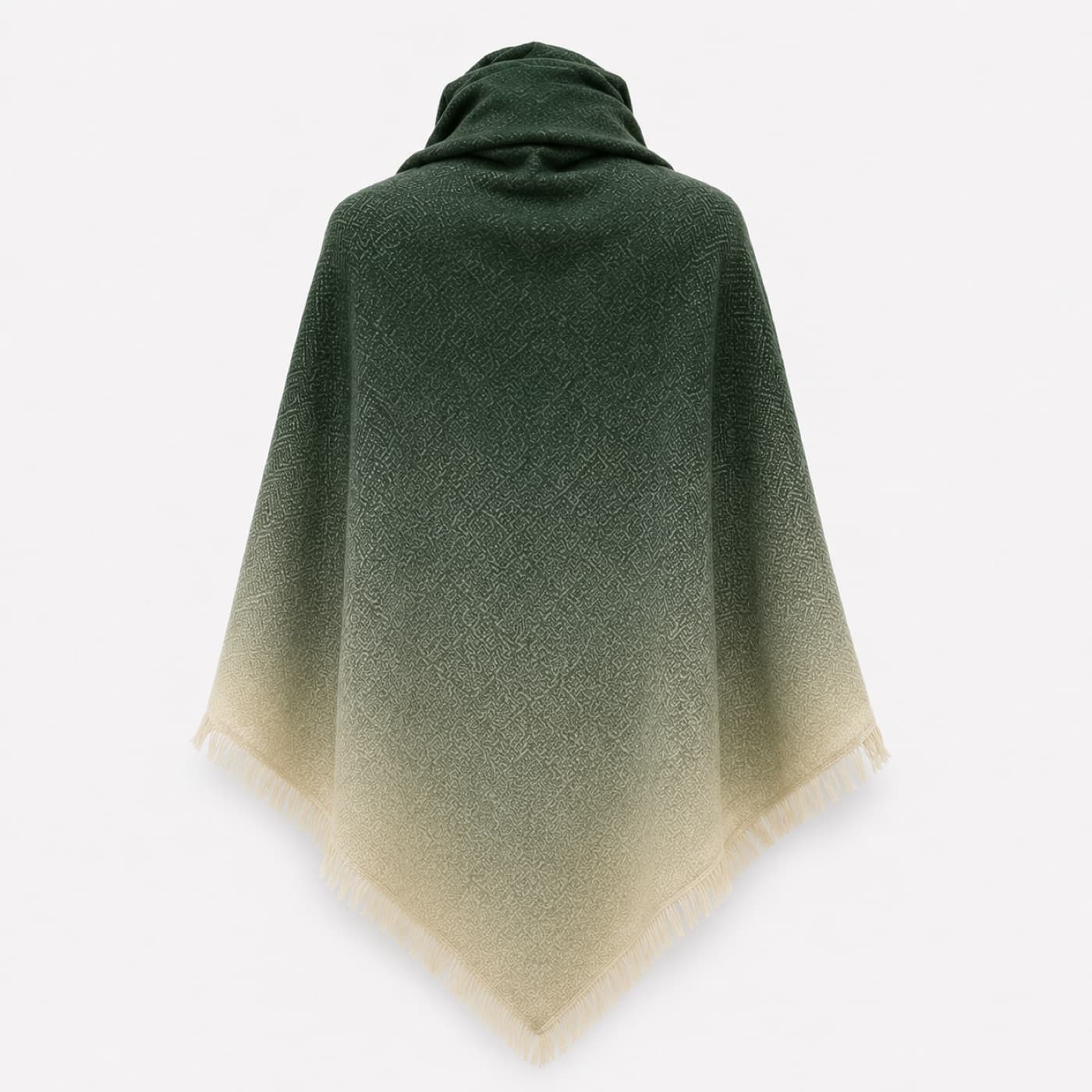 Forest Green Ombre Scarf, back view